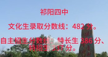 2023祁阳中考录取分数线最新公布 最低分数线出炉 2023祁阳中考录取分数线最新公布 最低分数线出炉