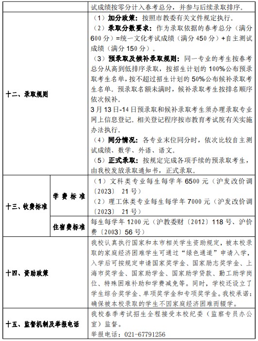 2024上海工程技术大学春季高考招生简章 招生专业及计划 2024上海工程技术大学春季高考招生简章 招生专业及计划