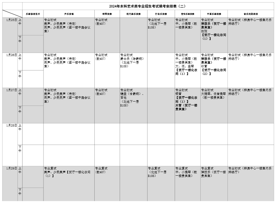 上海音乐学院2024艺术类校考时间 几月几号考试 上海音乐学院2024艺术类校考时间 几月几号考试