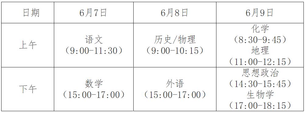 2024安徽高考时间是什么时候 几月几号开始 2024安徽高考时间是什么时候 几月几号开始