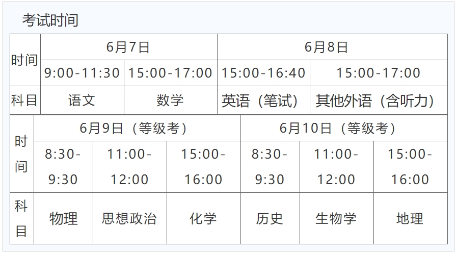 2024天津高考考几天 具体考试时间安排一览表 2024天津高考考几天 具体考试时间安排一览表