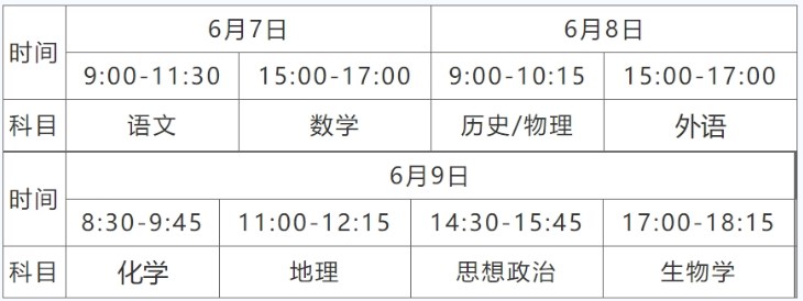 2024湖南高考结束时间是几点 湖南高考时间及科目安排 2024湖南高考结束时间是几点 湖南高考时间及科目安排
